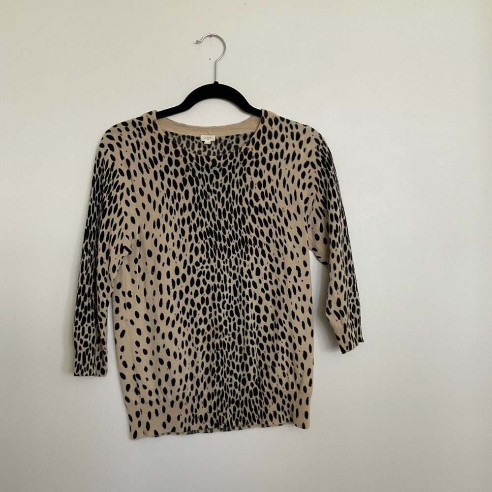 J.Crew Leopard Print Knit Top
